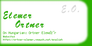 elemer ortner business card